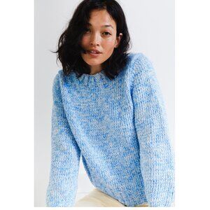 Caron Callahan Cornflower Blue Cotton Agie Sweater